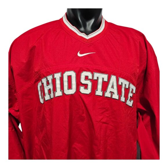 Nike Team Ohio State Buckeyes Windbreaker Pullover WITH Mock Neck Shirt XL - Picture 10 of 15
